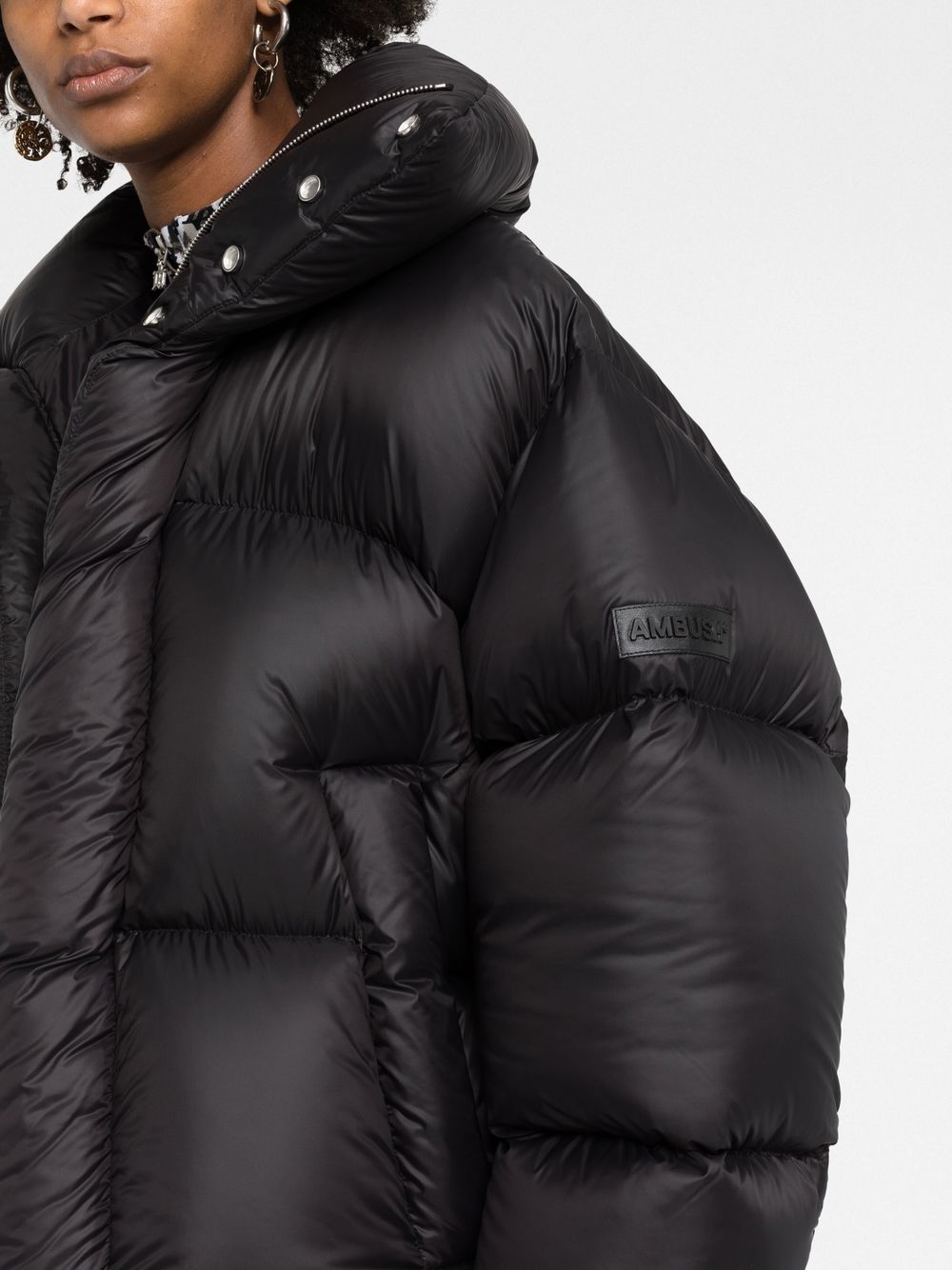 Buy Coats and jackets AMBUSH logo-patch padded short jacket