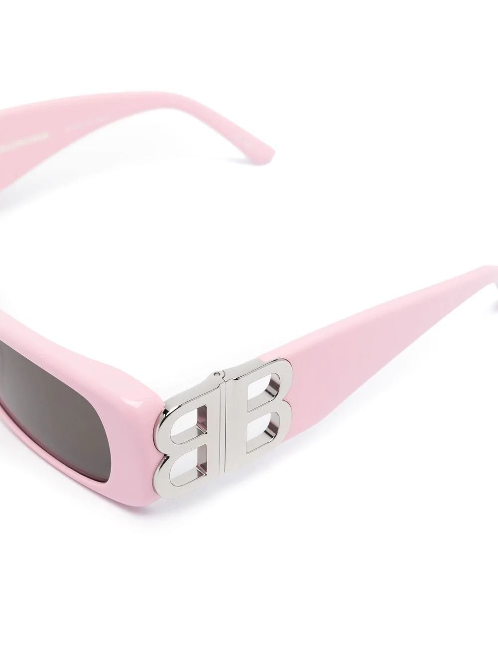 Womens Dynasty Rectangle Sunglasses in Pink  Balenciaga NL