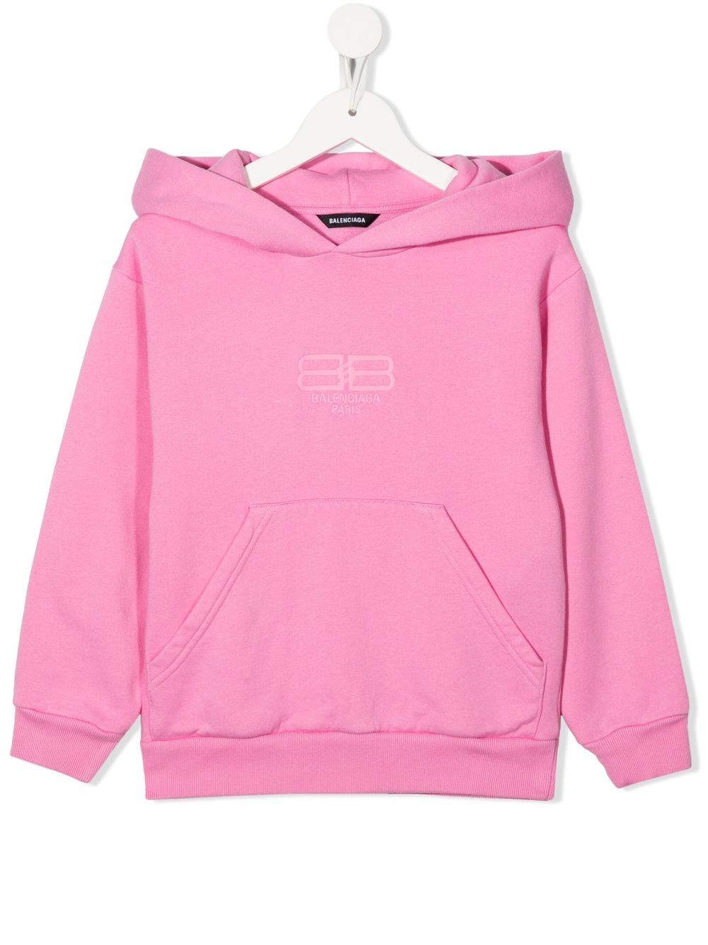 Buy Hoodies and sweatshirts Balenciaga Kids BB Paris Icon cotton hoodie pink 682019 TMVK8 Luxury online store First Boutique