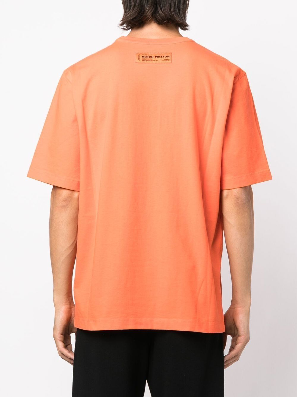 logo-print T-shirt orange style