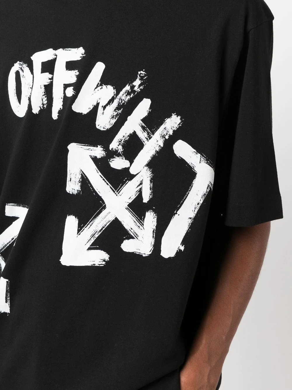 Off-White FW20 Marker Arrows Print Long Sleeve T-Shirt OMAB001E20JER0031045 US XS