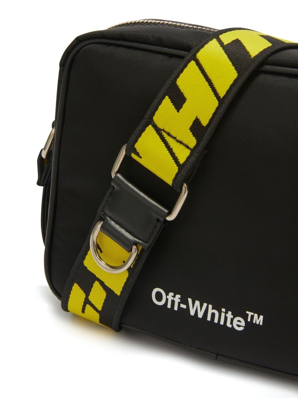 Off-White Logo-Print Shoulder Bag Black/Yellow in Polyamide with  Silver-tone - US