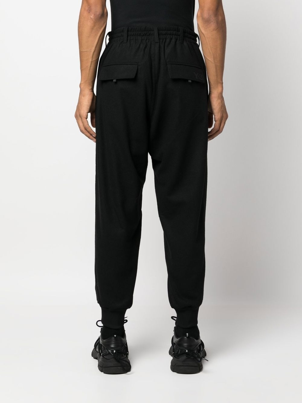 Buy Pants Y-3 cuffed tapered drawstring trousers (HM9345) | Luxury