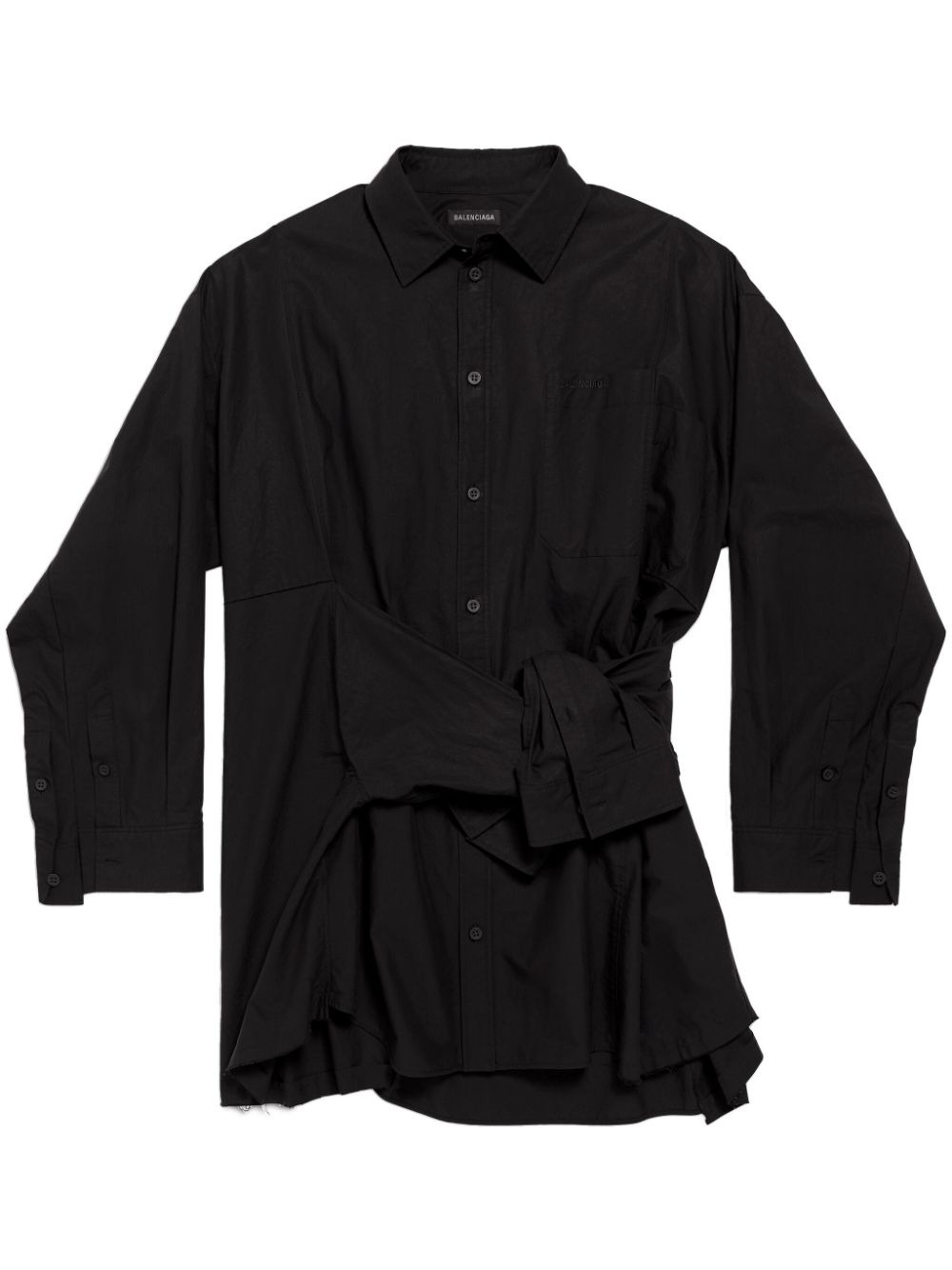 Buy Shirts Balenciaga knotted-sleeve cotton shirt (768801 TNM60