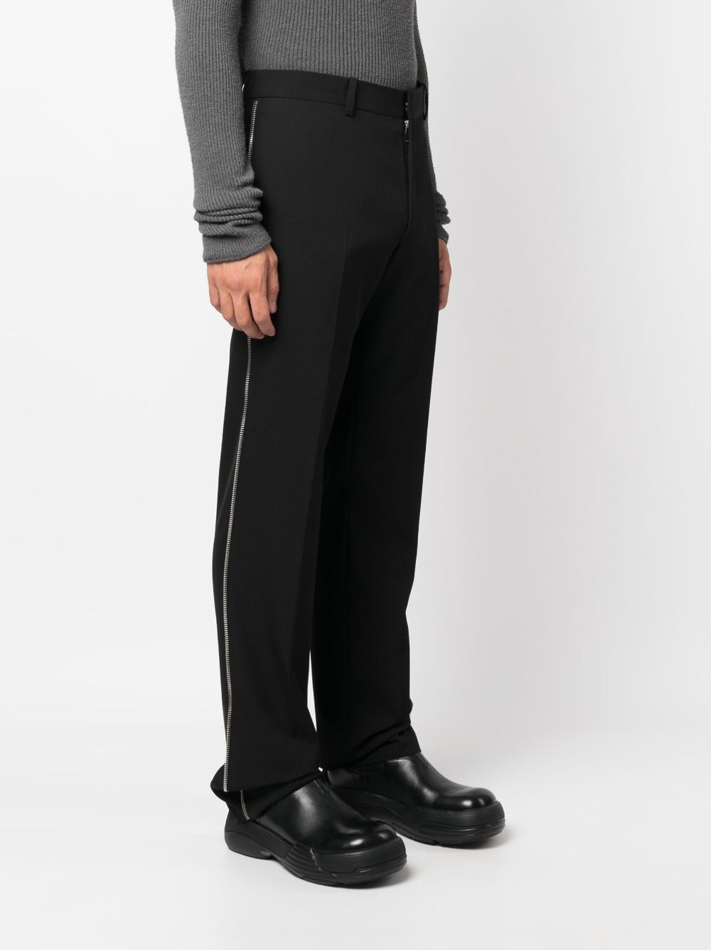 Buy Black Embroidered Straight Pants Online - W for Woman