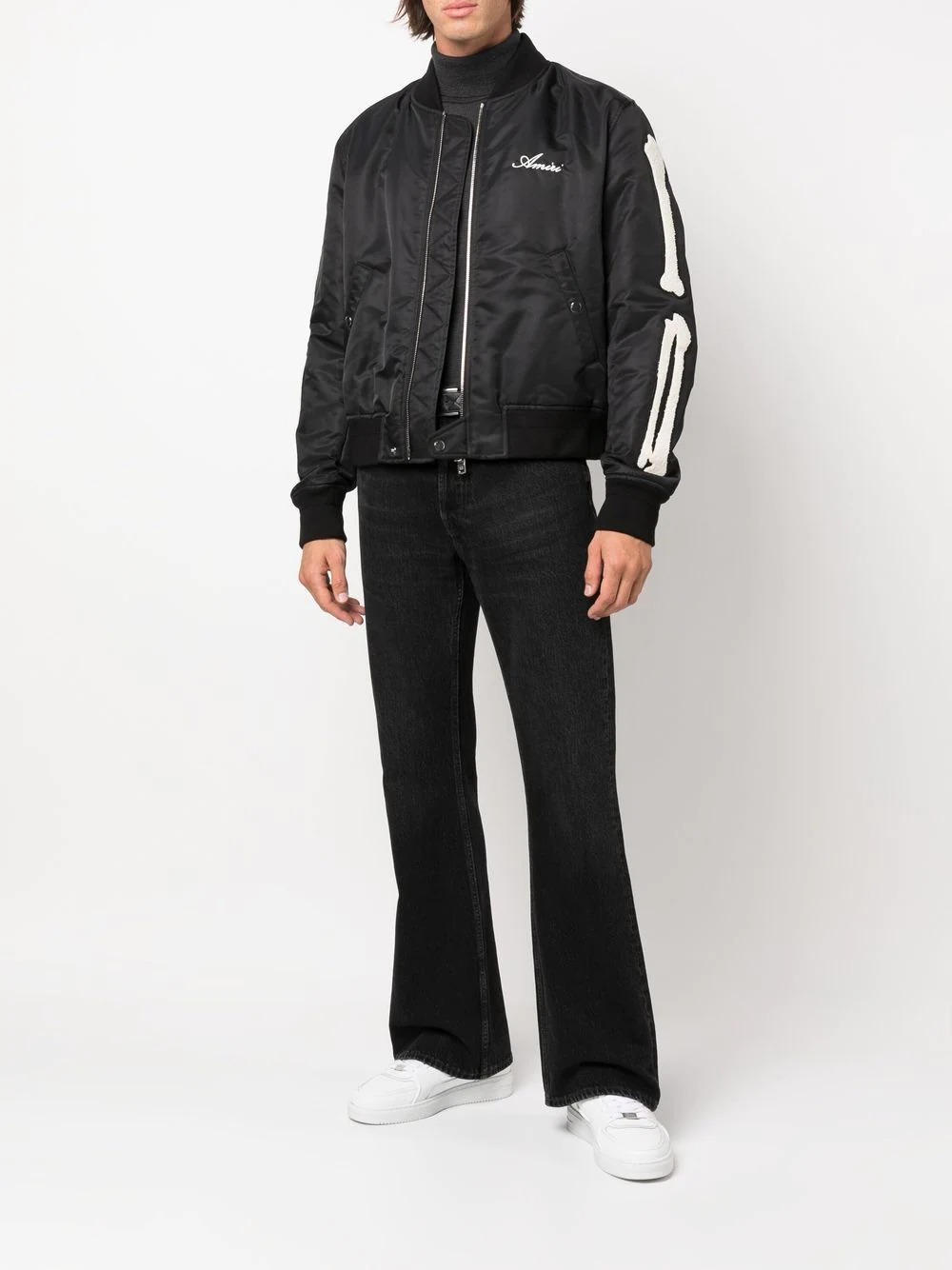 Buy Coats and jackets Amiri bone-motif zip-up jacket (PF22MOS008 