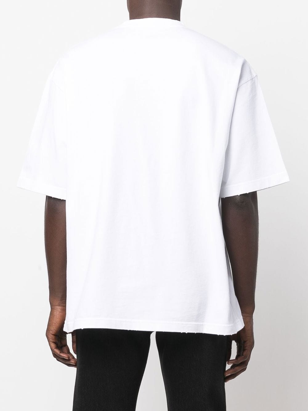 BALENCIAGA: cotton t-shirt with logo - White  Balenciaga t-shirt  612965TMVH6 online at