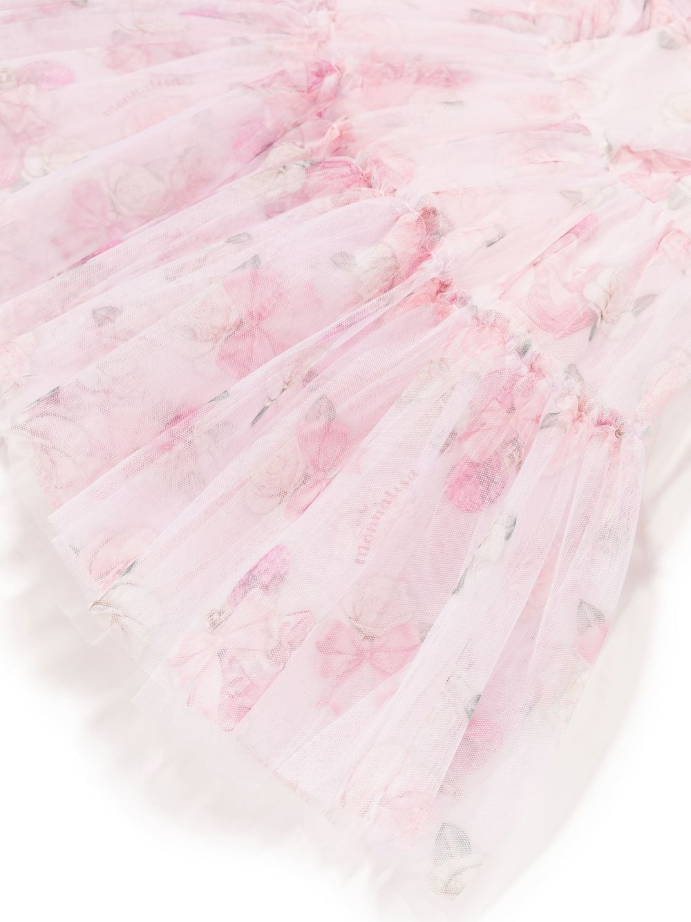 Monnalisa floral-print tutu skirt - Pink