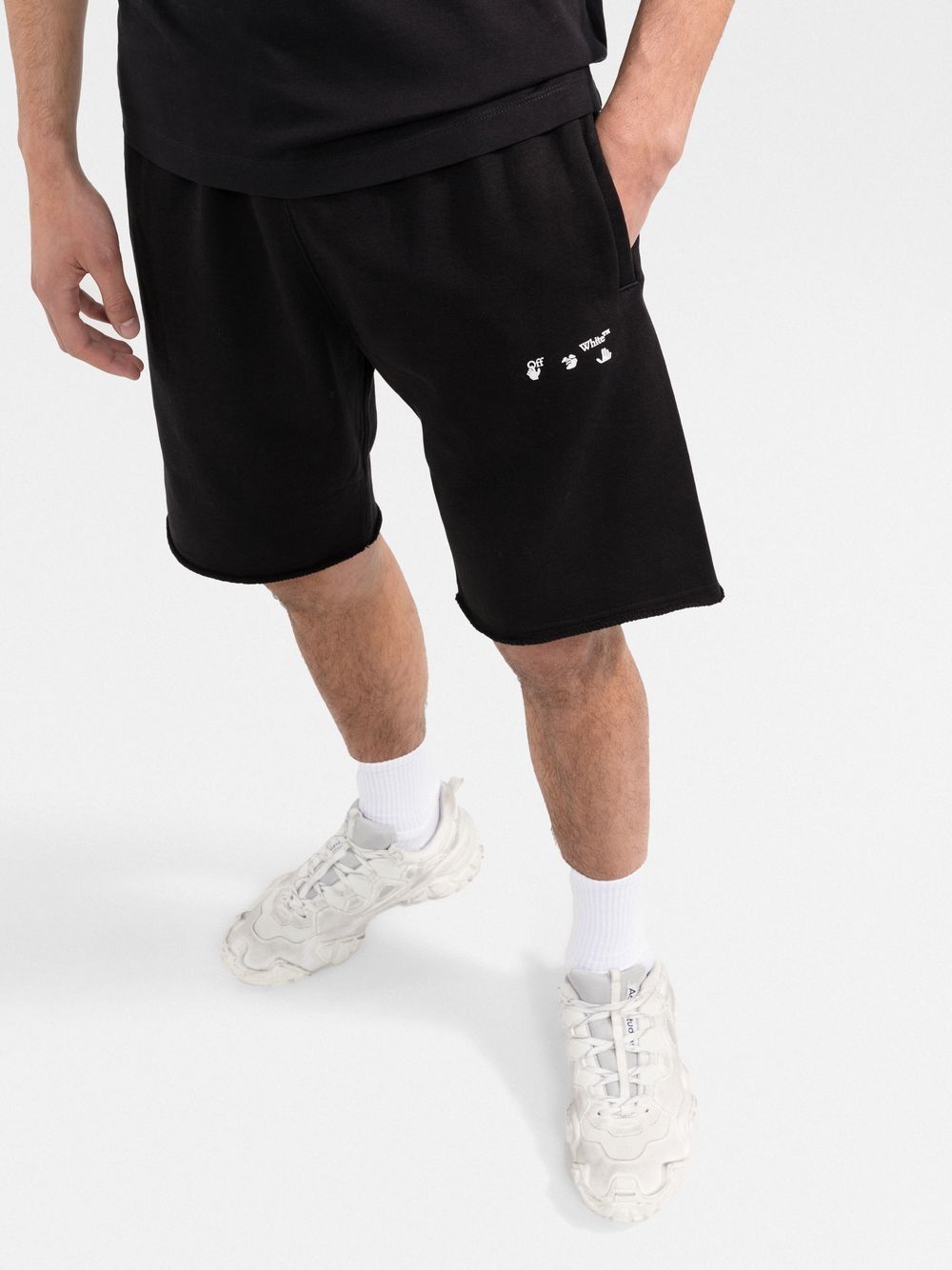Buy Shorts Off-White logo-print track shorts black 