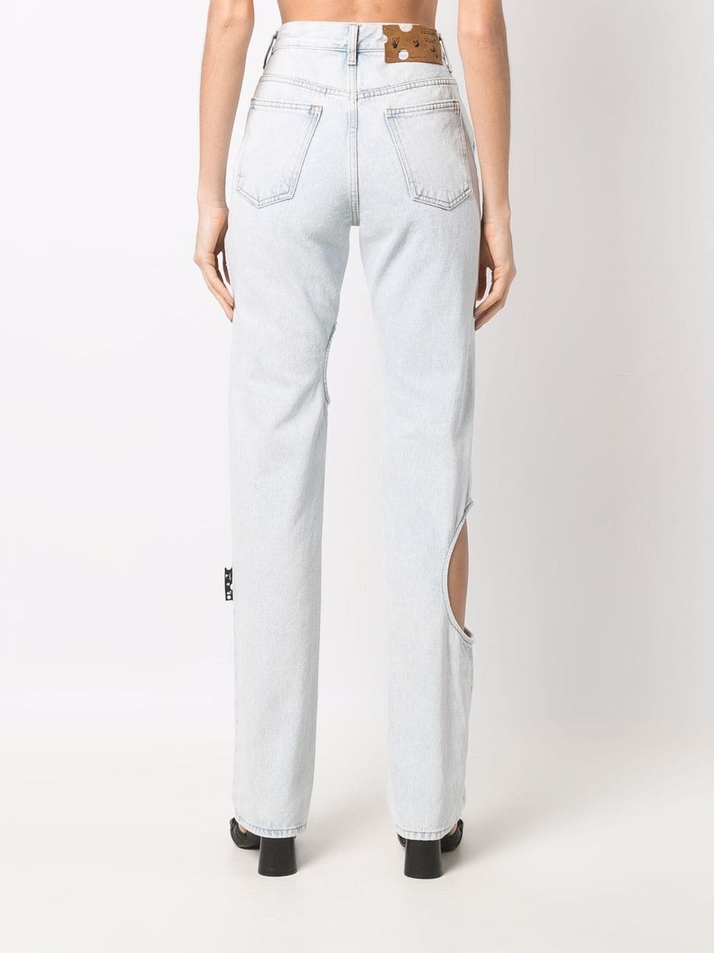 OFF-WHITE Meteor Holes Boyfriend Denim Jeans Blue - SS20 - US