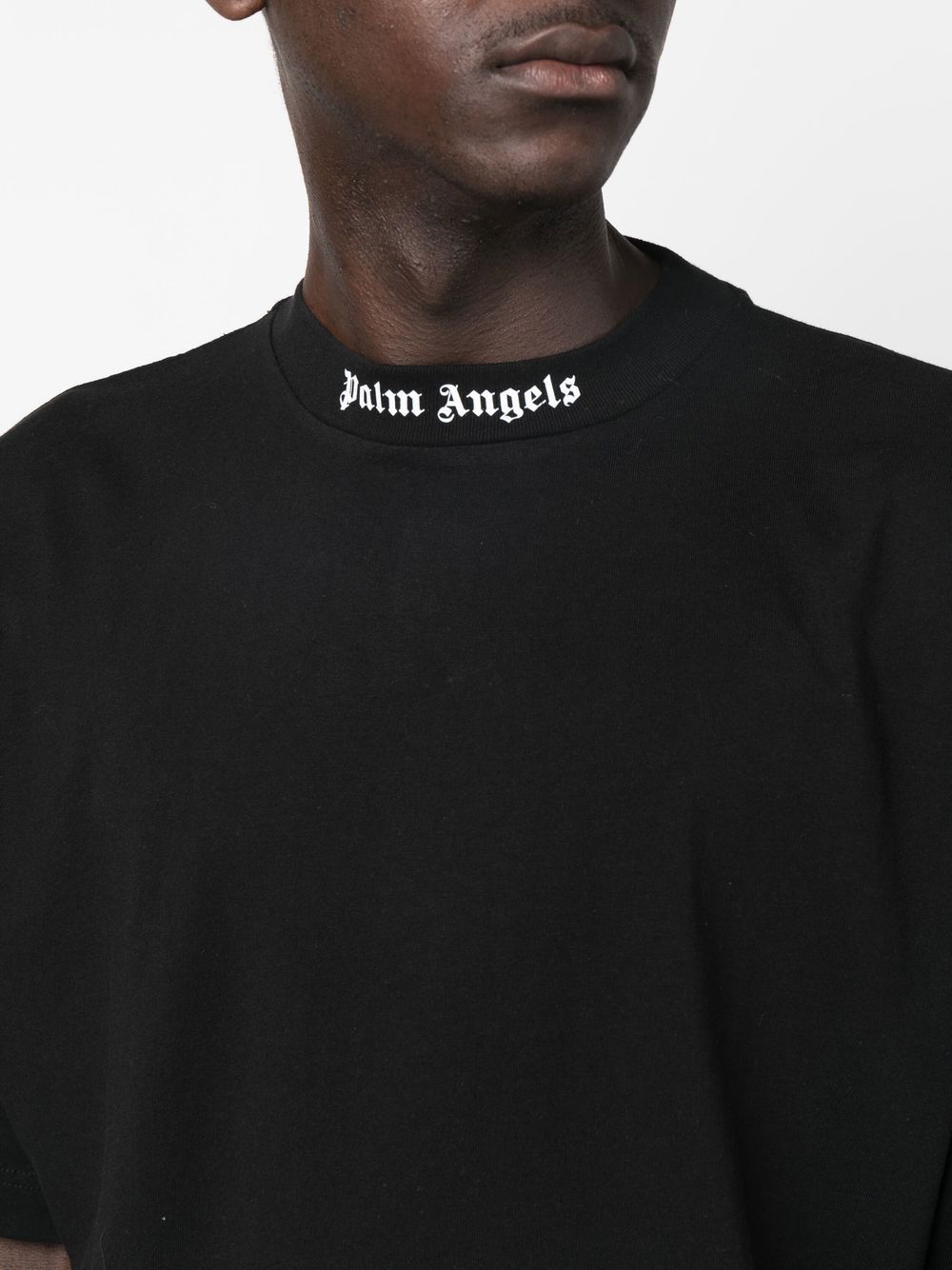 Buy PALM ANGELS Men t-Shirt Logo Nero Online Algeria