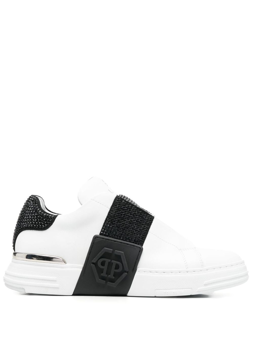 Philipp Plein Hexagon Low-top Leather Sneakers - Black