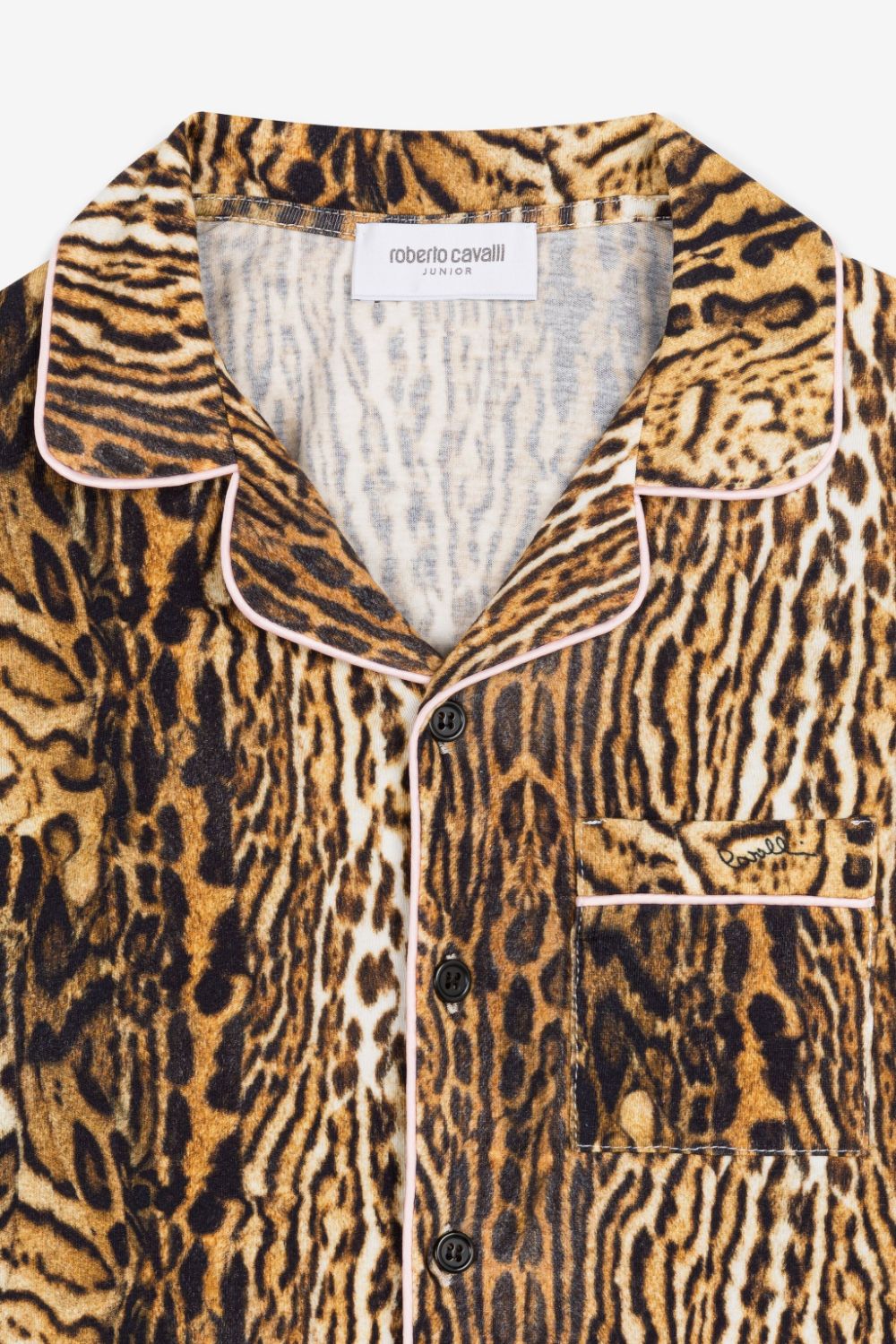 Roberto Cavalli Junior leopard-print zip-up hoodie - Brown