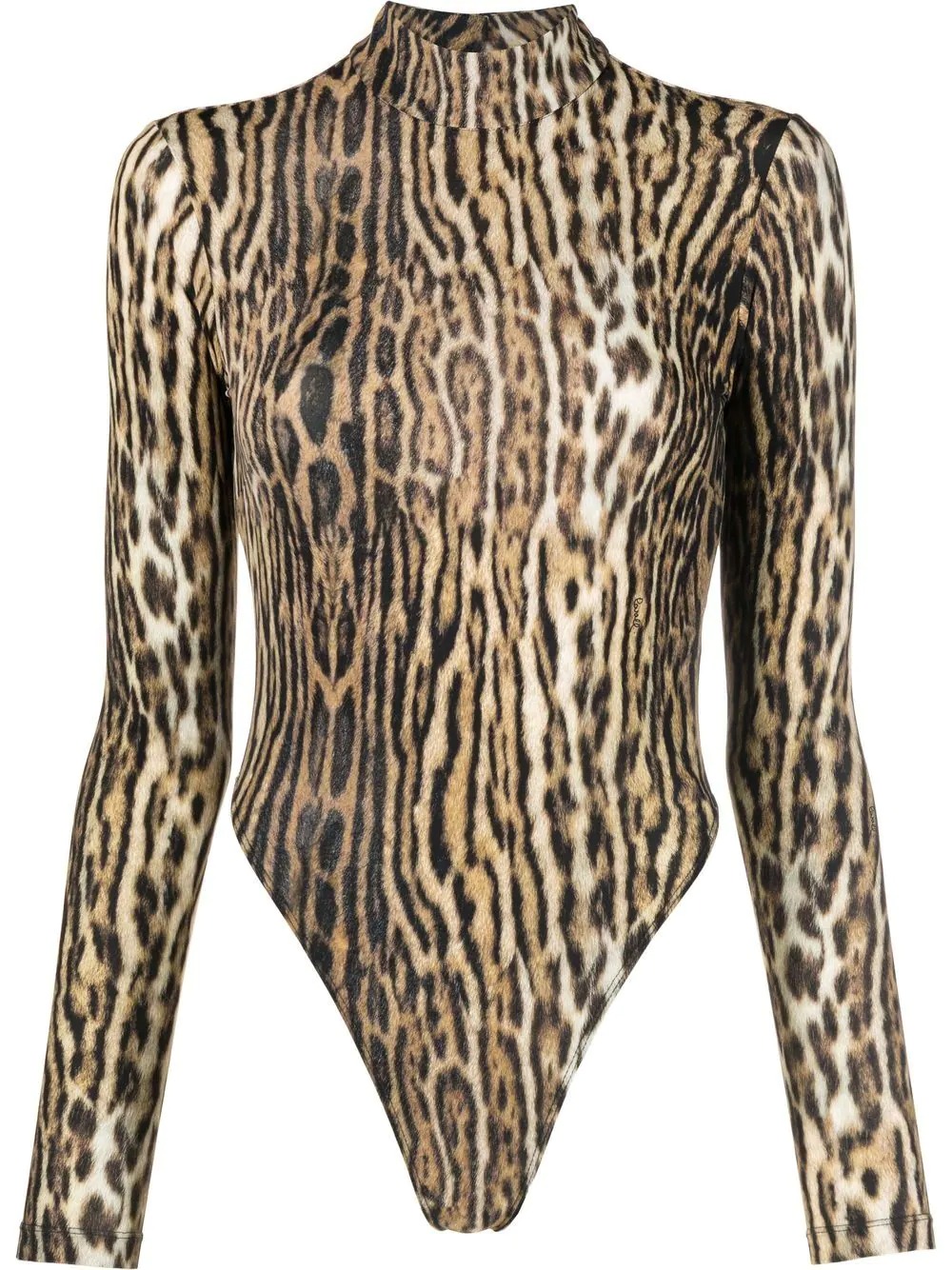 Buy Tops Roberto Cavalli leopard-print bodysuit (PKT60X LNE37)