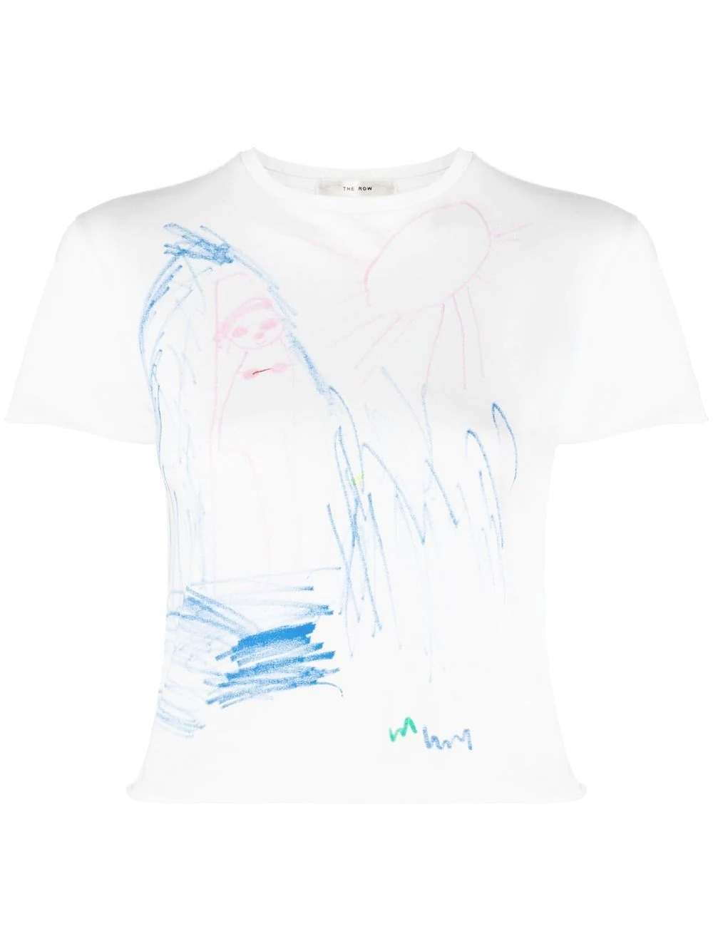 Buy Tops The Row drawing print T shirt 6449 K421 Luxury online