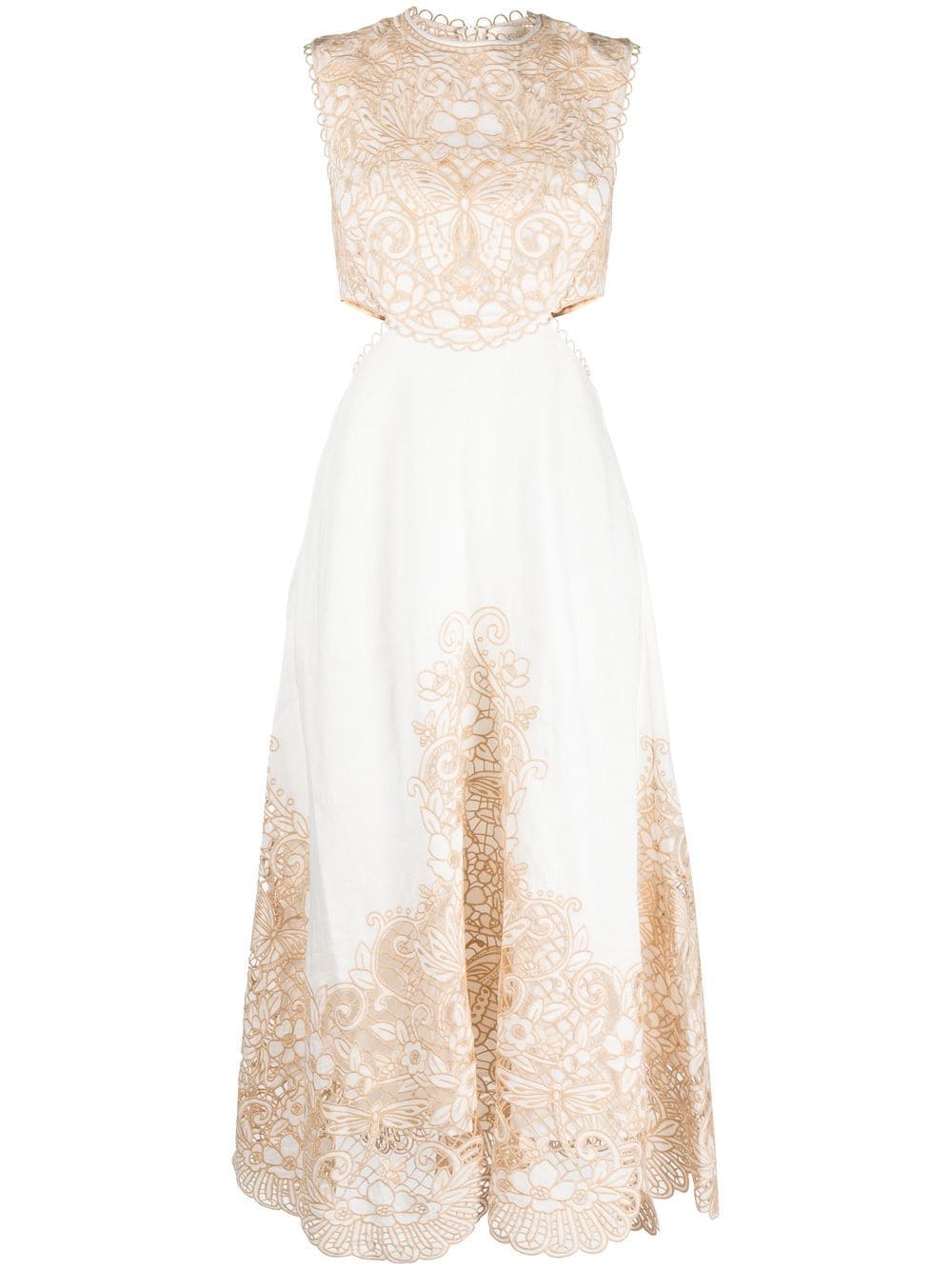 Buy Dresses Zimmermann floral-pattern embroidered dress