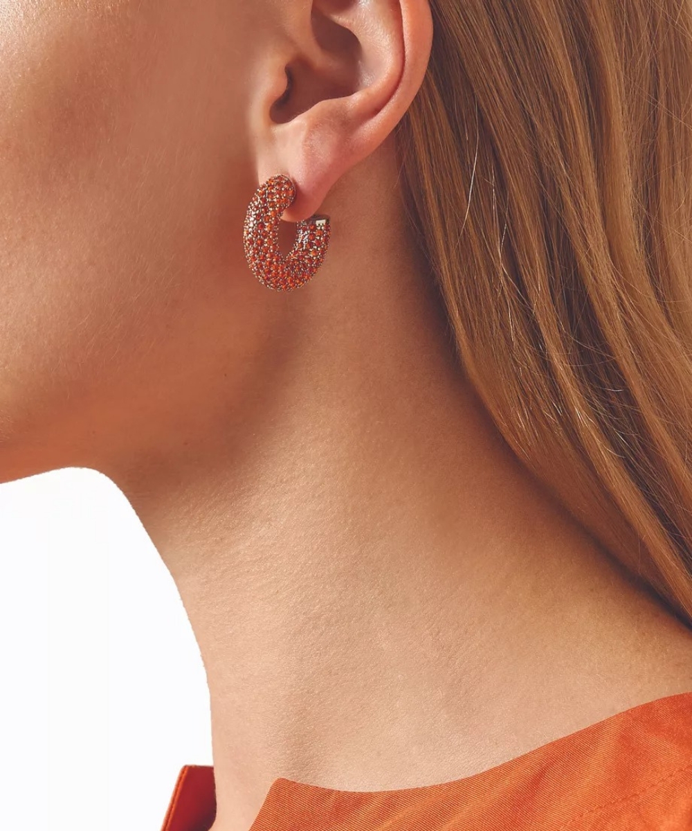 Buy Rose Gold Shona Crystal Hoop Earring - Forever New
