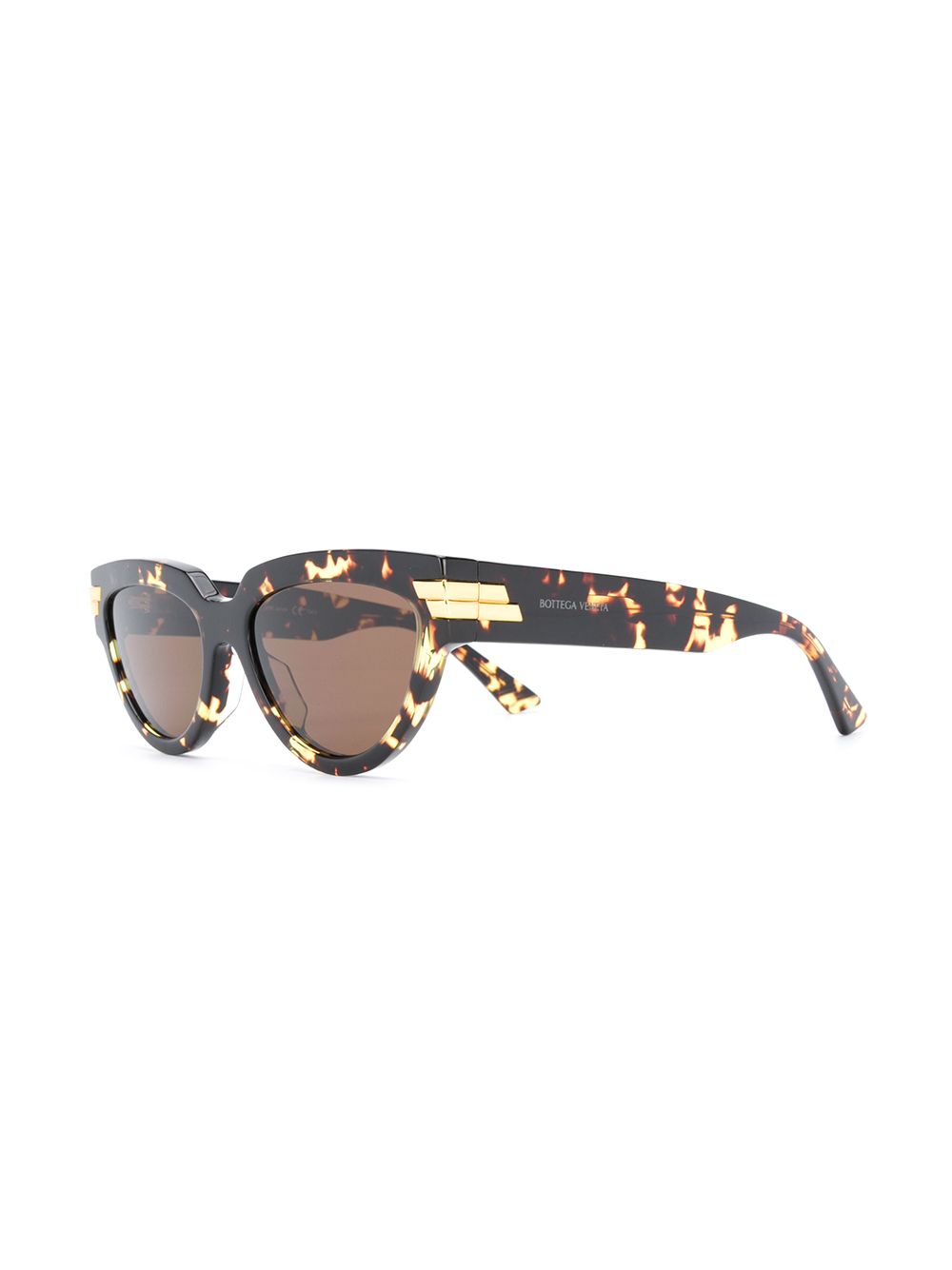 Turn Cat Eye Sunglasses in Brown - Bottega Veneta