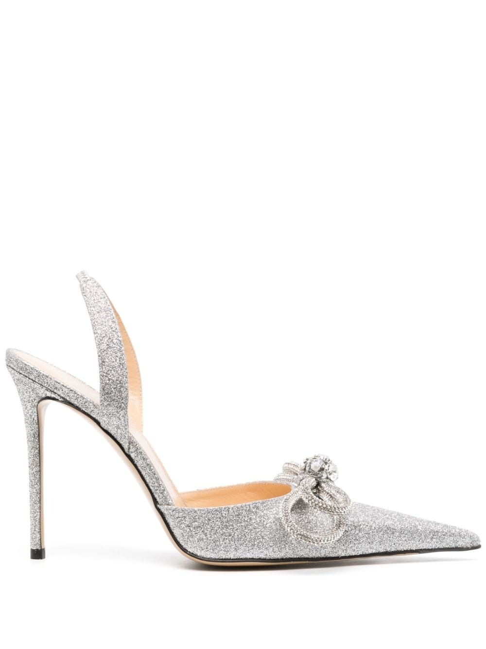 Buy High heels Mach & Mach double bow silver glitter slingback