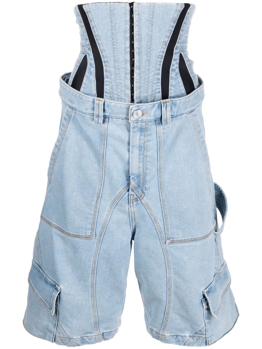 Mugler Illusion Denim Corset