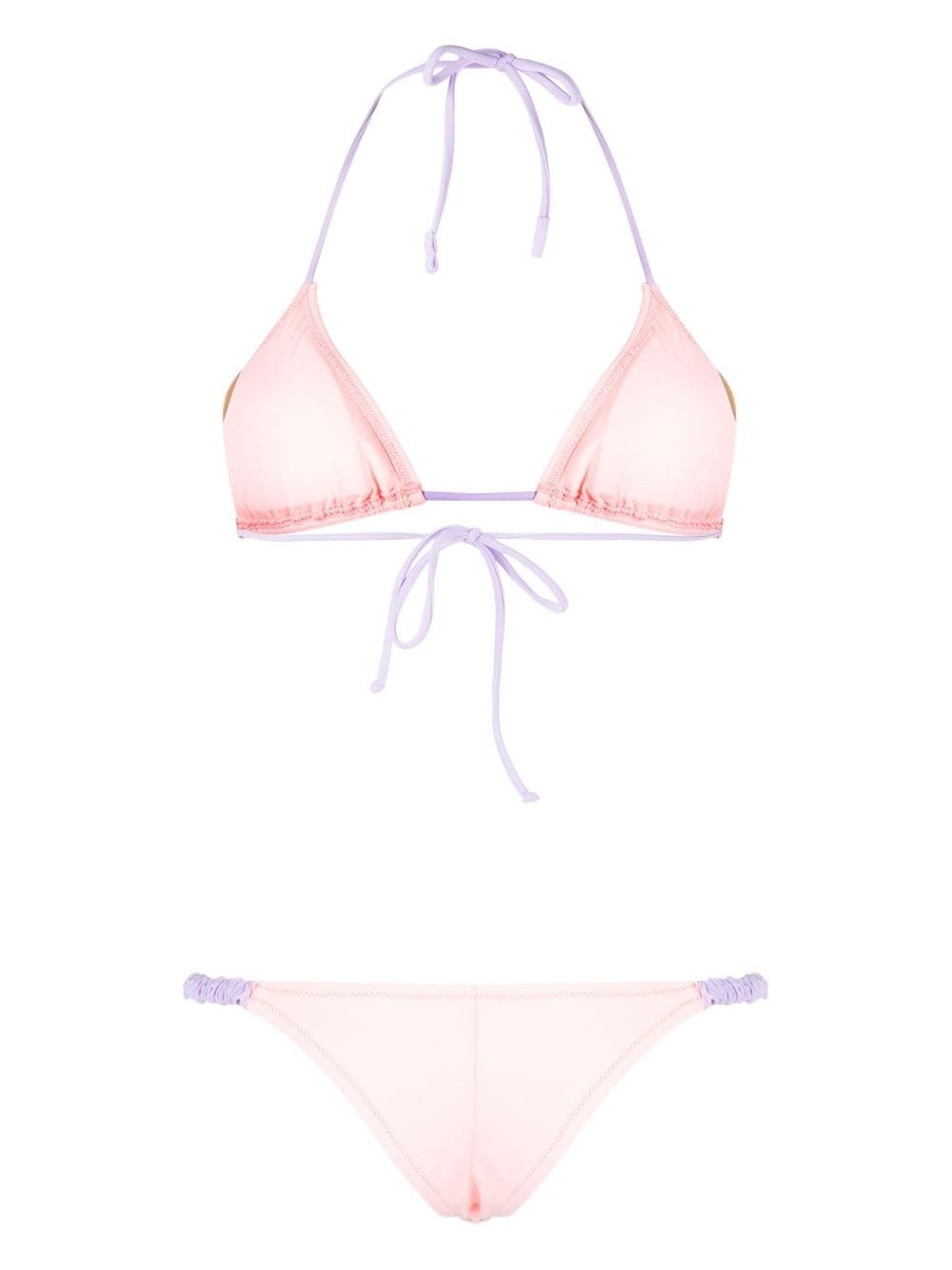 US EXPRESS Ginny boobs scrunch bikini set // Baby pink