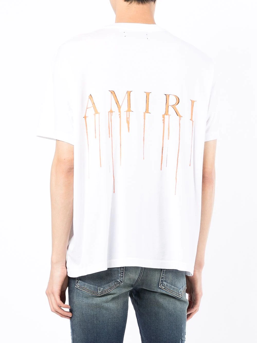 Buy Amiri Spray Paint MA Tee 'Olive/Orange' - PS22MJG023 357 OLIV