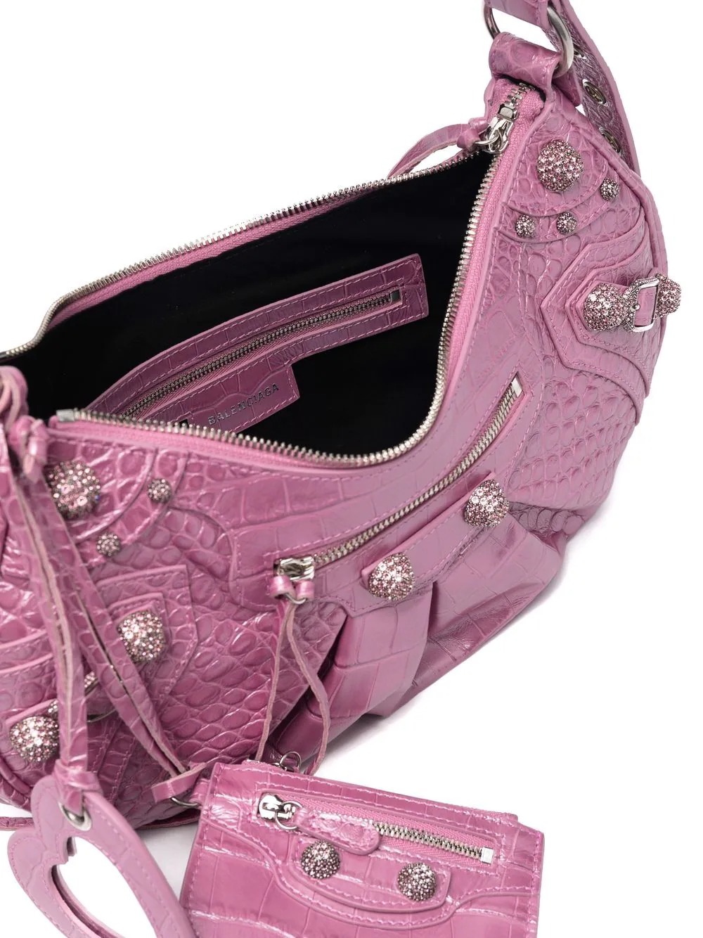 Balenciaga Outlet: Le Cagole bag in Arena leather - Pink  Balenciaga  shoulder bag 6713071VGUY online at