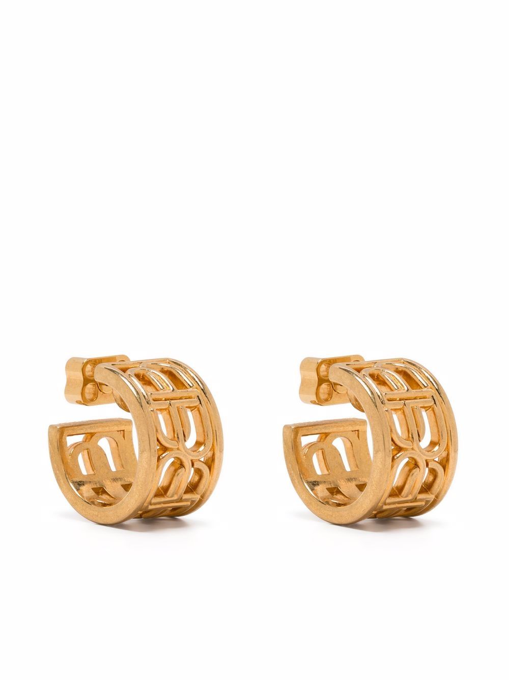 Womens Loop Heart Earrings in Gold  Balenciaga US