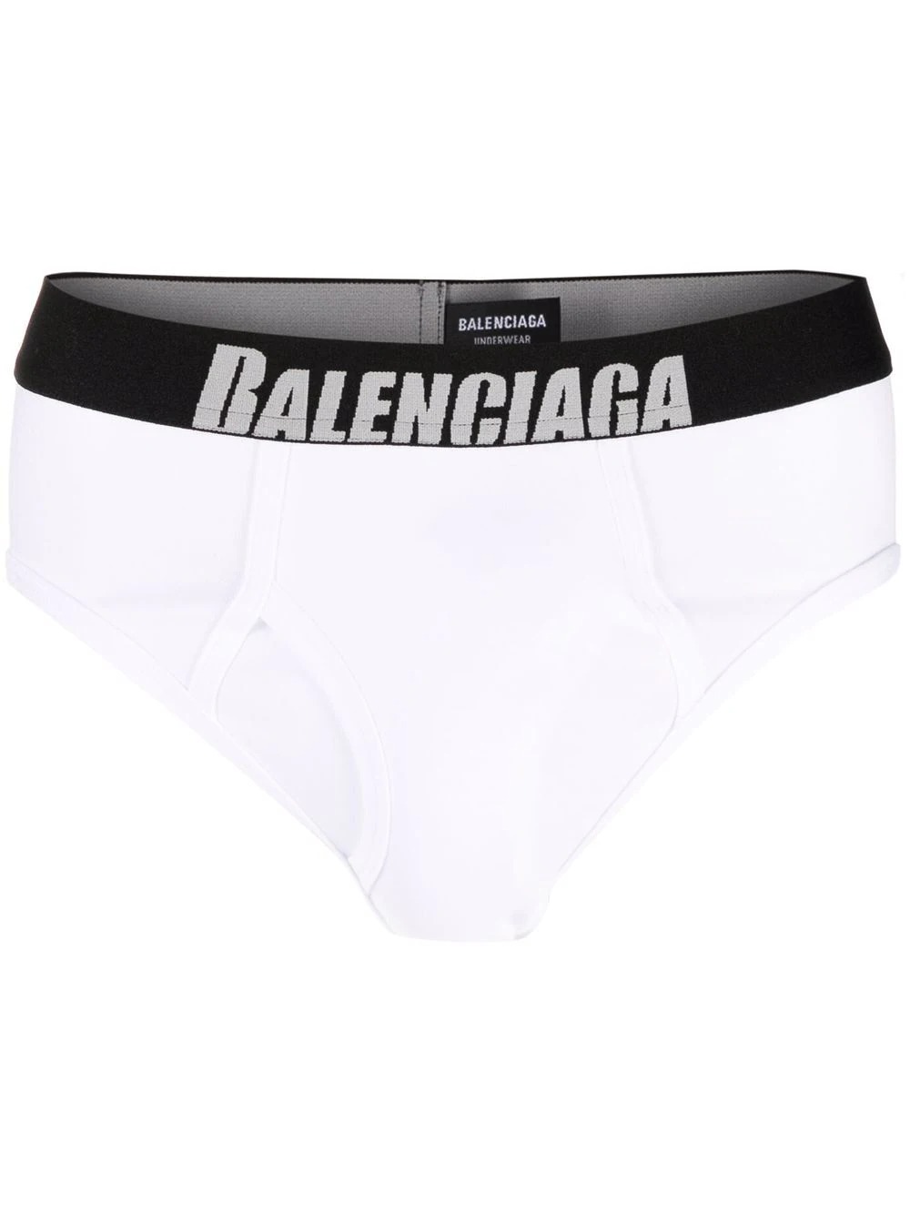 Buy Underwear Balenciaga logo-waist cotton briefs (674838-4A8B8)