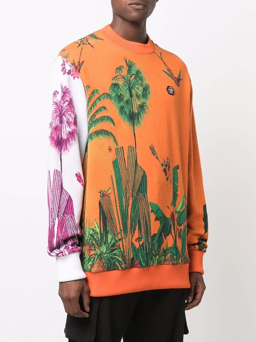 Sweatshirt Round Neck LS Flowers