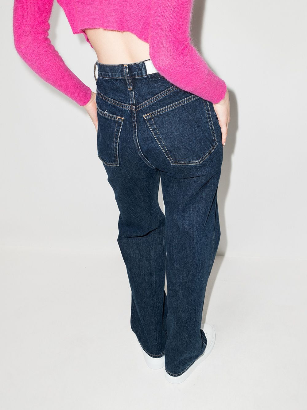70s Ultra-high wide-leg jeans