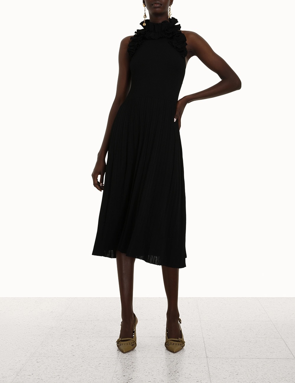 Zimmermann black clearance ruffle dress