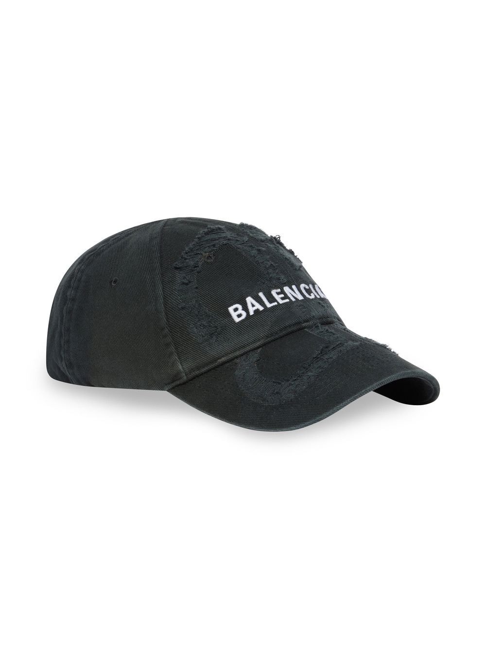 Balenciaga - Men - logo-embroidered Distressed Denim Baseball Cap Gray - L