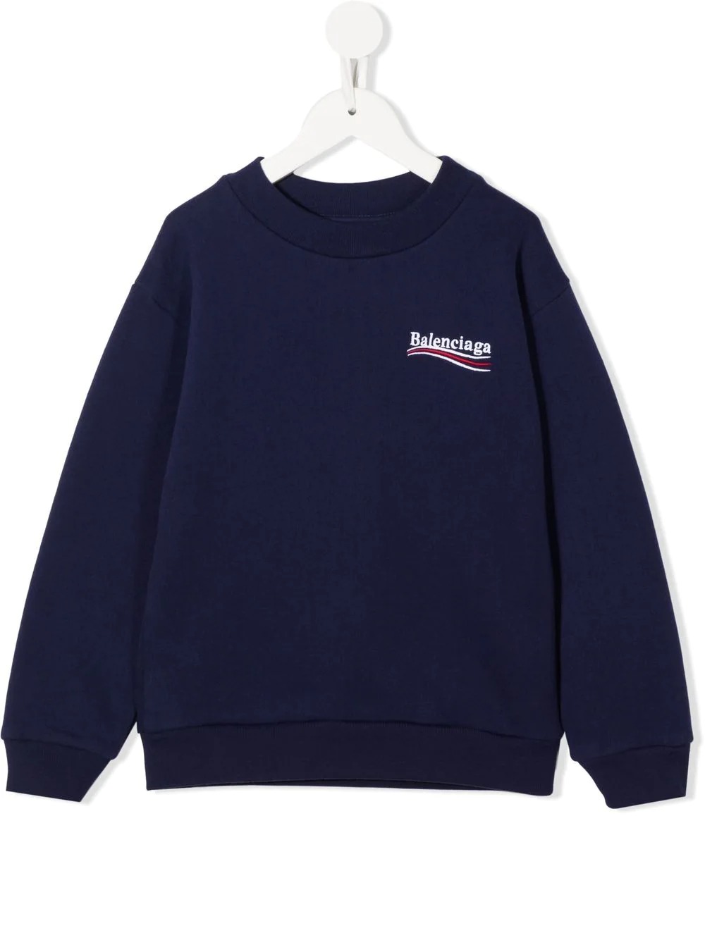 Buy Hoodies and sweatshirts Balenciaga Kids embroidered logo sweatshirt 682018 TMVE6 Luxury online store First Boutique