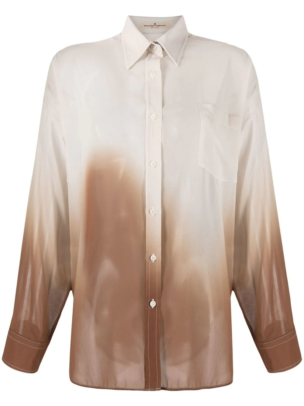 Ermanno Scervino semi-sheer laced shirt - White