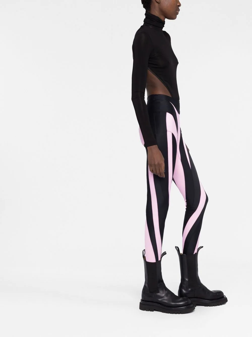 Buy Leggings Mugler bicolor spiral leggings (22W1PA0240842)