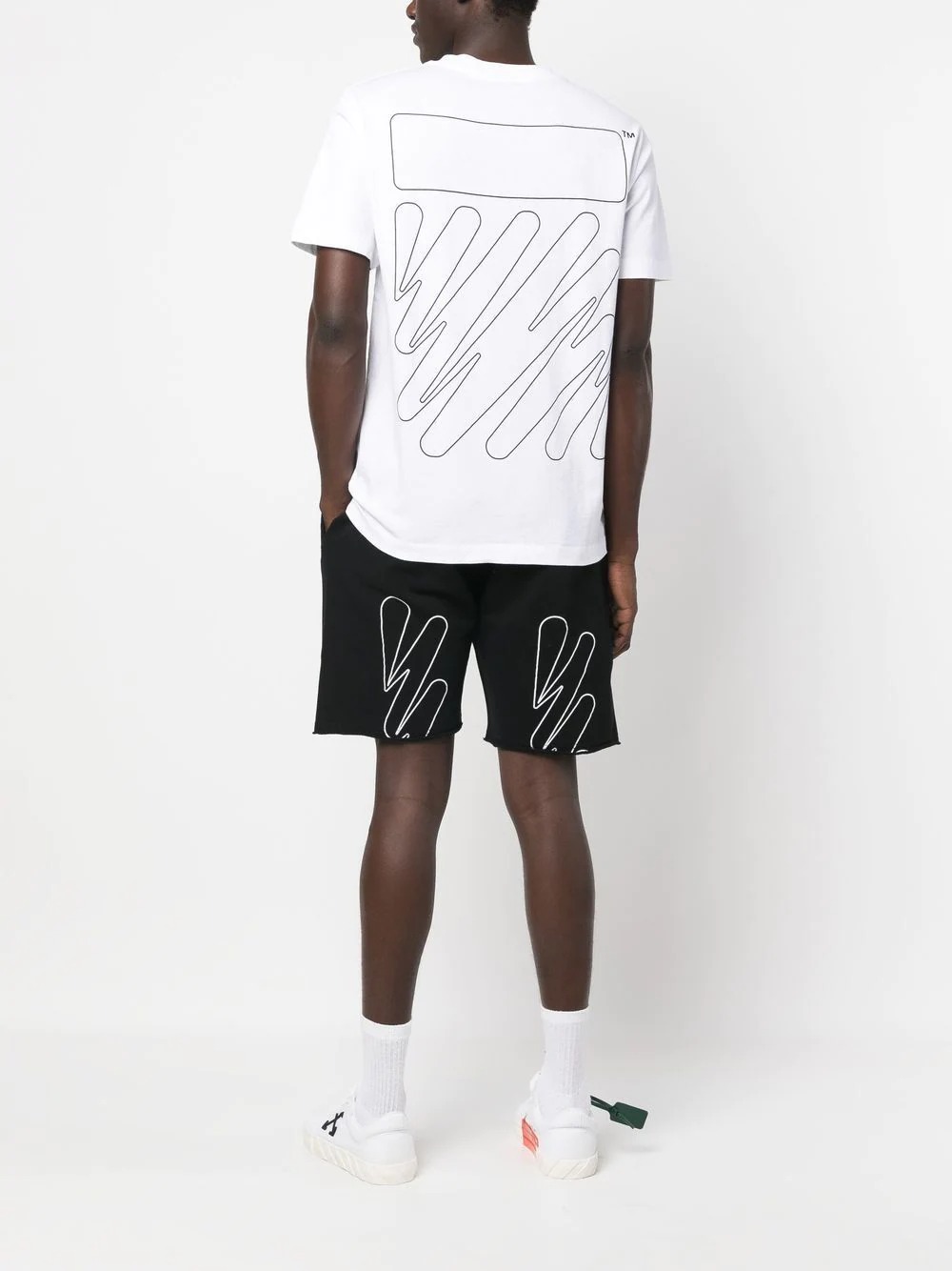Buy T-shirts Off-White Wave Outline Diag print T-shirt