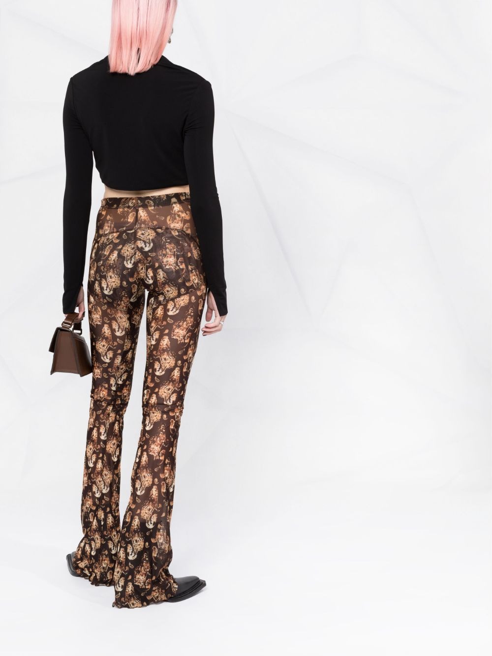 Buy Pants KNWLS paisley-print flared trousers (SS22-HL0PAID