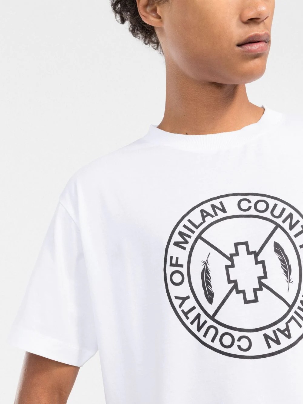 Buy T-shirts Marcelo Burlon County of Skate Cross T-shirt (CMAA018S22JER0110110) | Luxury online store Boutique