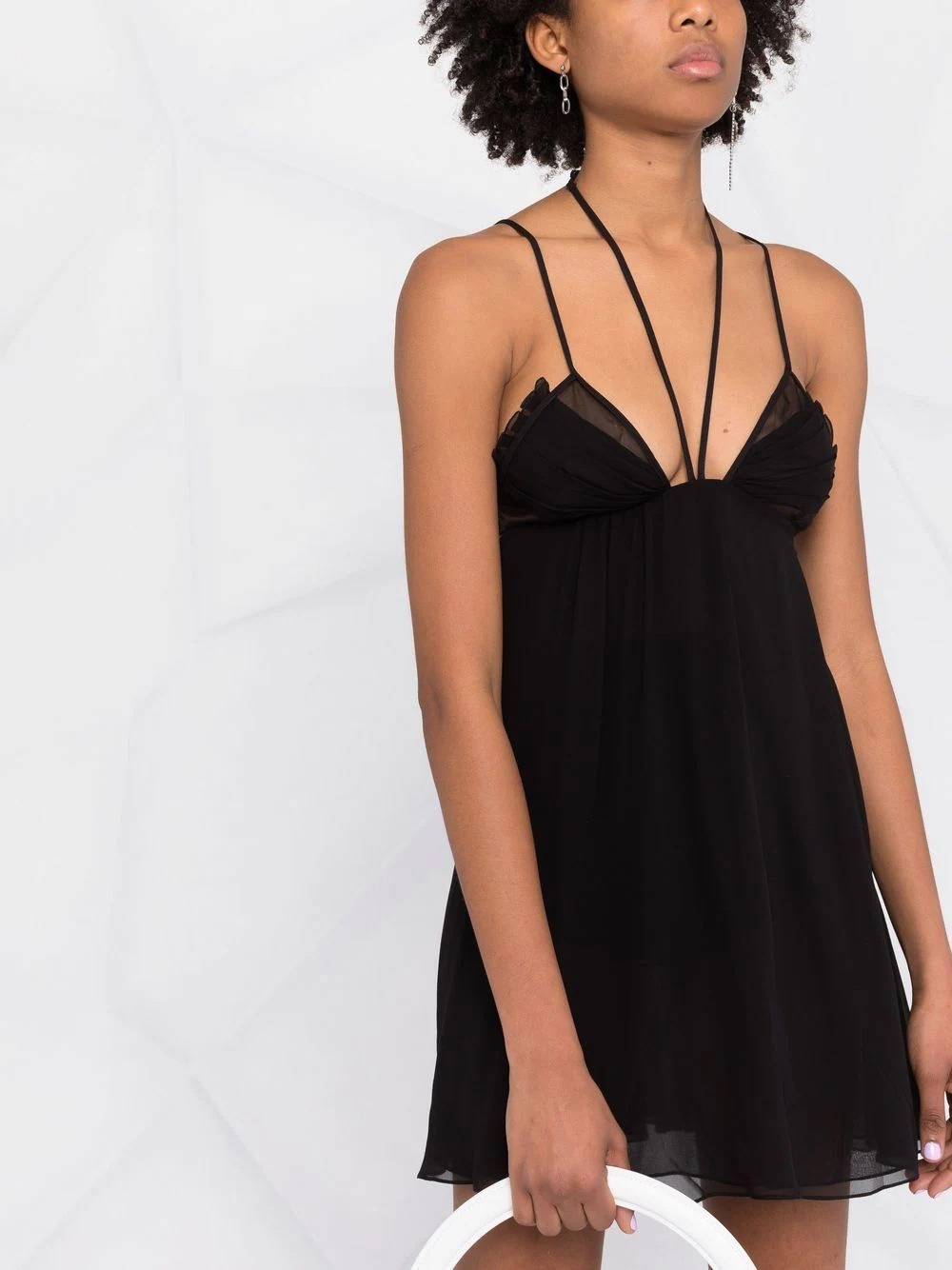 Buy Dresses Nensi Dojaka flared asymmetrical mini dress (NDSS22-DR054)