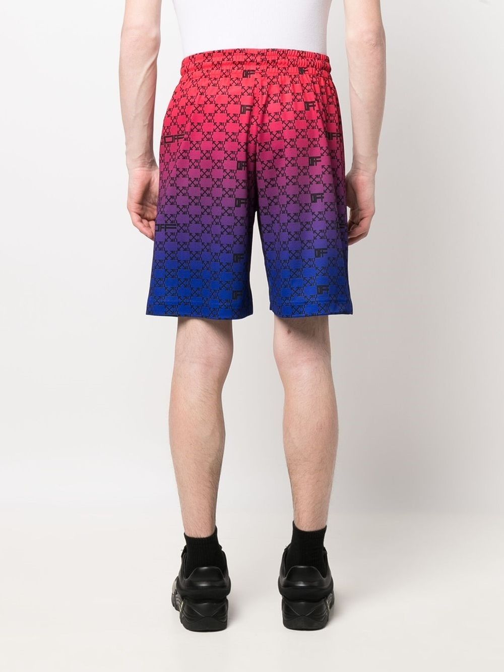 OFF-WHITE Iridescent Gradient All Over Arrows Monogram Tank Shorts