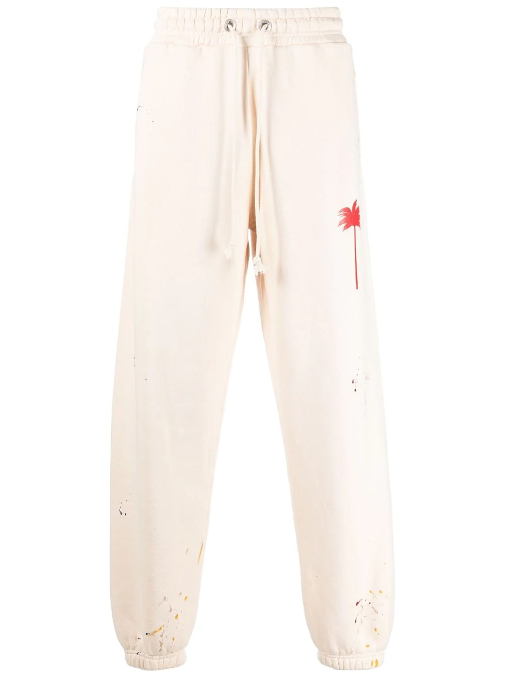 Palm Angels Terry Monogram Track Pants 'Red/Off White' -  PMCJ001S22FAB0042503