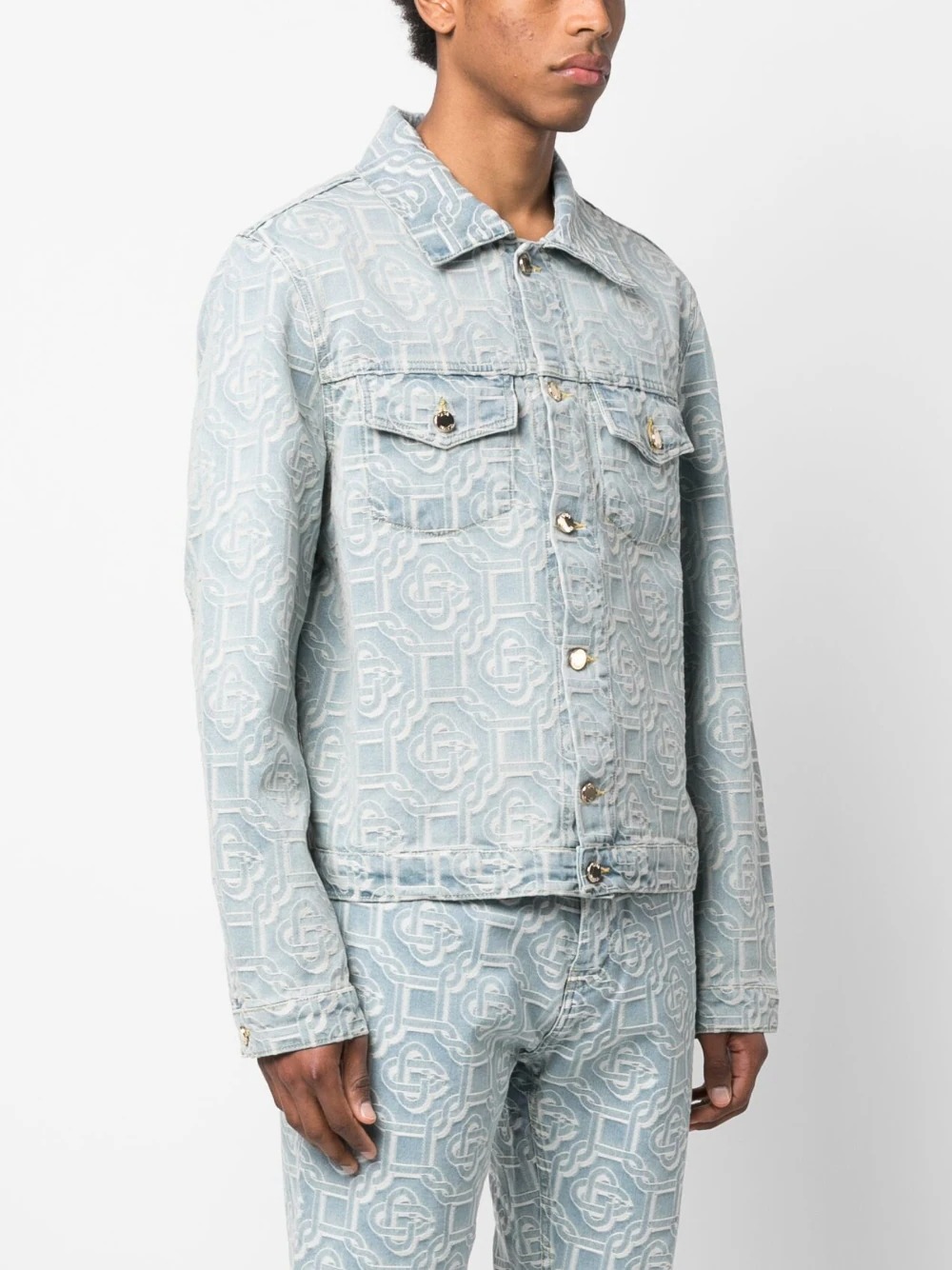 Louis Vuitton Monogram Bandana Shortsleeve Shirt Bleached Blue Men's - FW22  - US