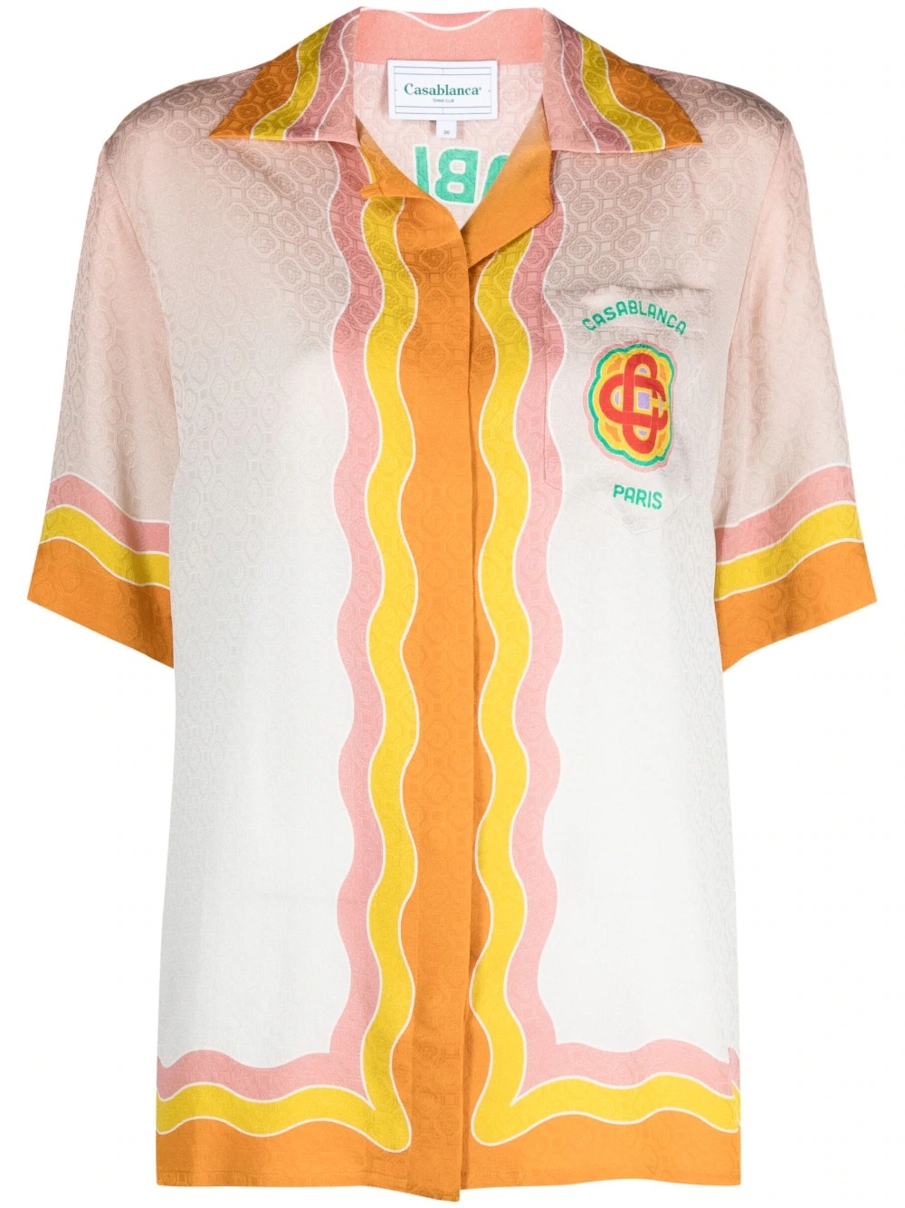 Buy Shirts Casablanca Rainbow Monogram silk shirt (WS23-SH-015-10