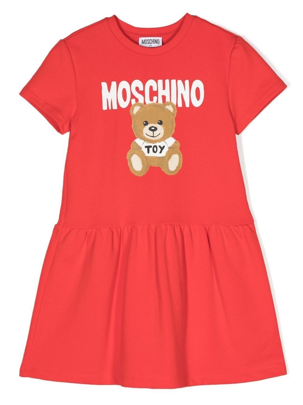 Moschino Kids teddy-print swim shorts - Red