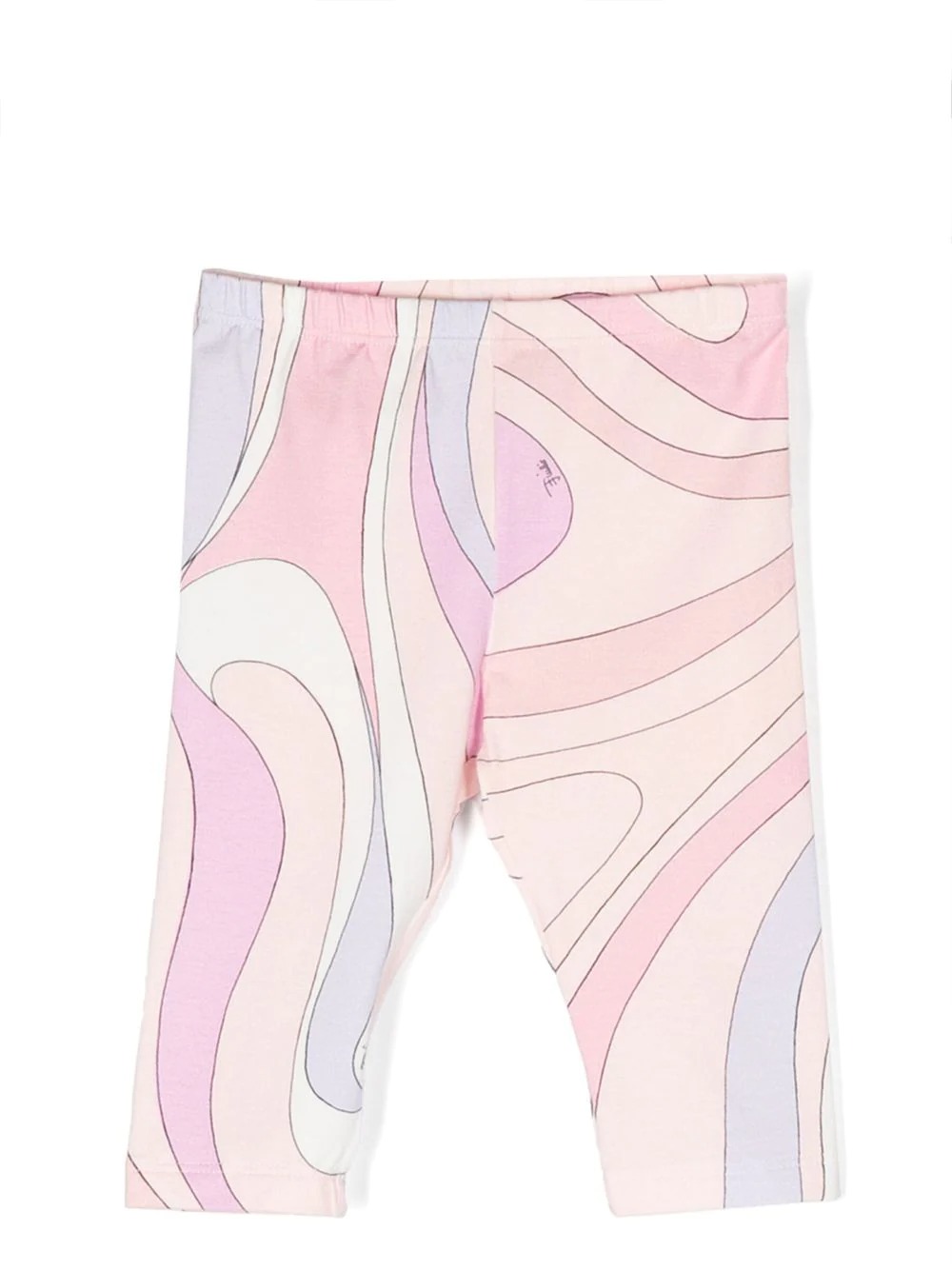 swirl-print stretch-cotton leggings