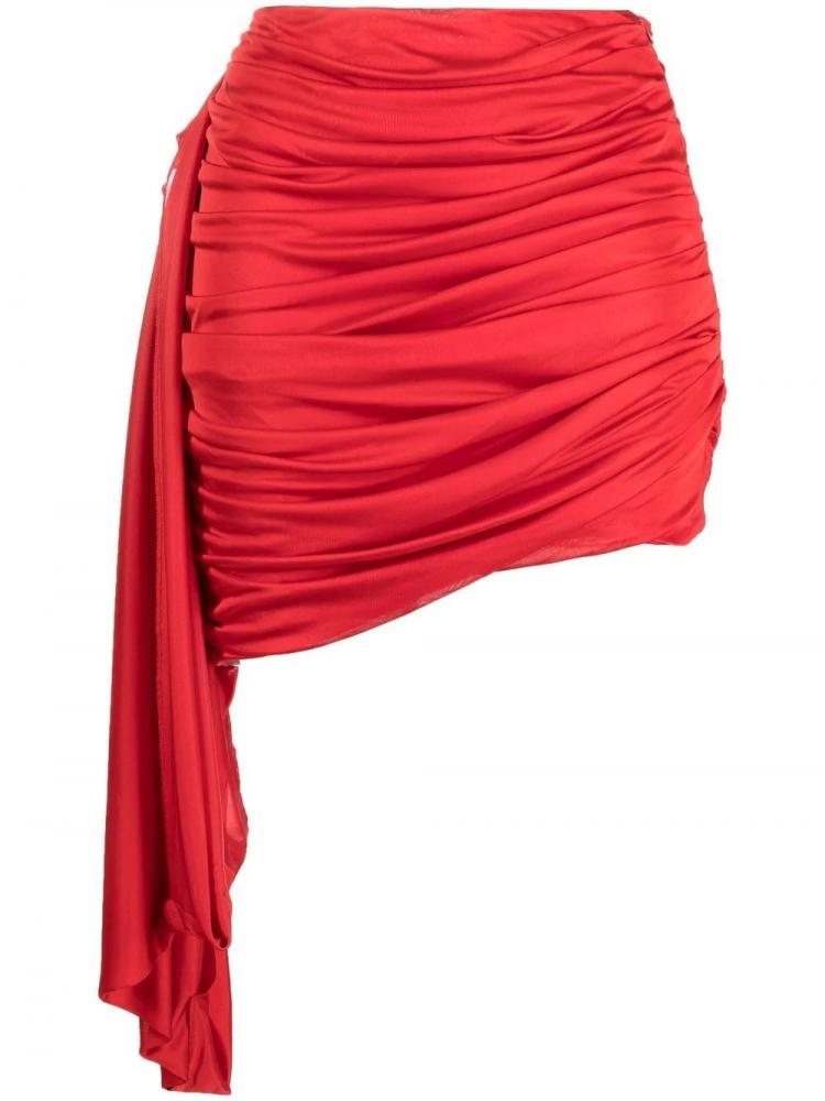 Andreadamo - ruched asymmetric bodycon skirt