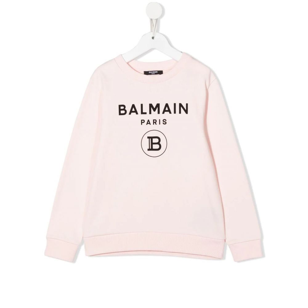 Balmain Kids - logo-print crew-neck sweatshirt