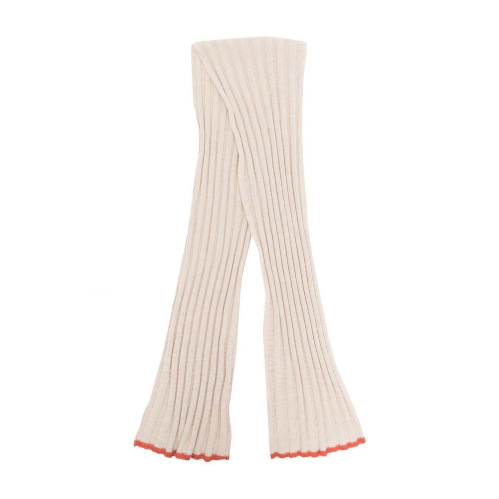 Brunello Cucinelli Kids - ribbed-knit contrast-trim scarf