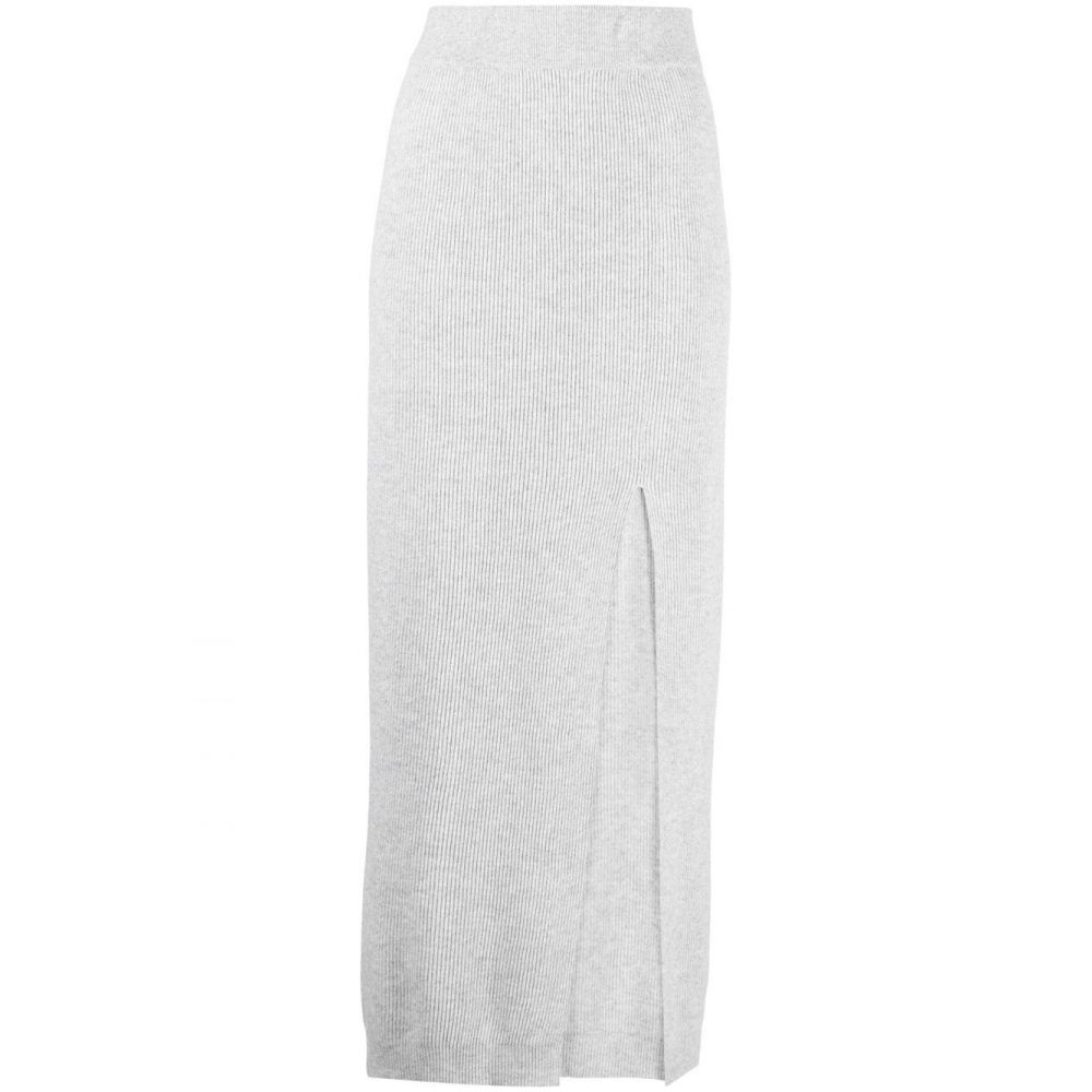 Brunello Cucinelli - ribbed-knit side-slit skirt